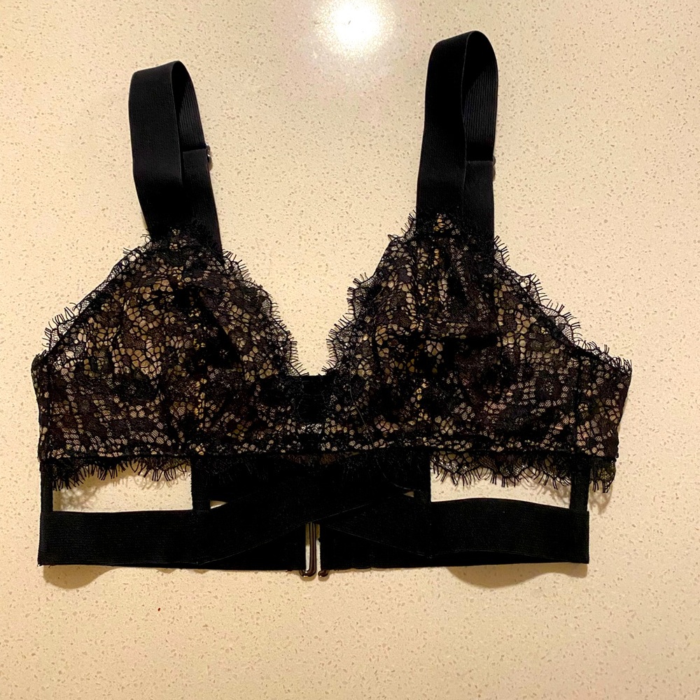 Victoria’s Secret Black & Tac Lace Bra